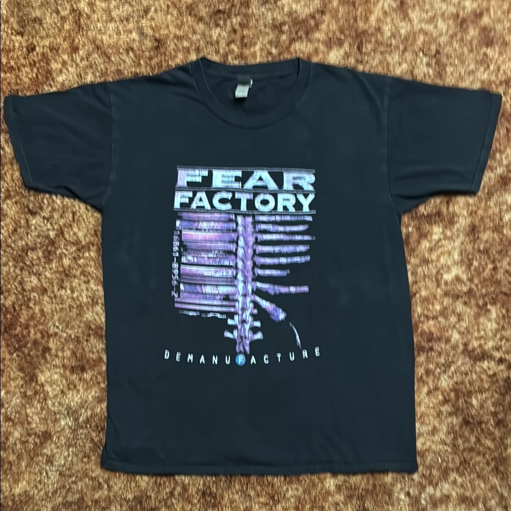 Gildan SoftStyle Fear Factory Black T-Shirt. Size Large.